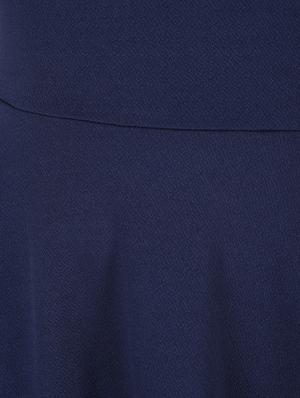 cut out back solid skater dress - 16422354 - Standard Image - 6