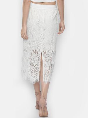 eyelash detail hem laced skirt - 16422489 - Standard Image - 3