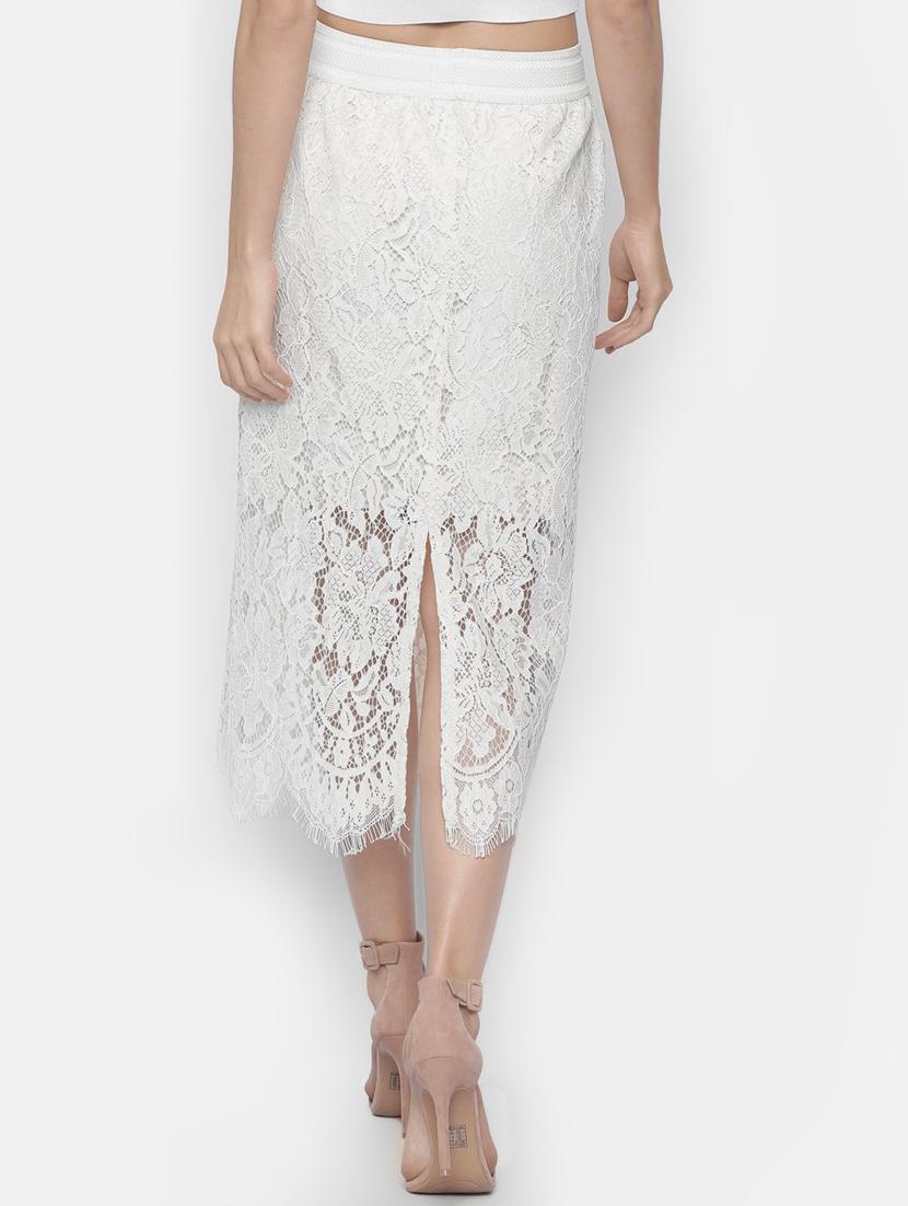 eyelash detail hem laced skirt - 16422489 - Zoom Image - 3