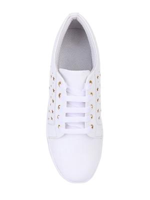 white lace-up sneakers - 16422800 - Standard Image - 3