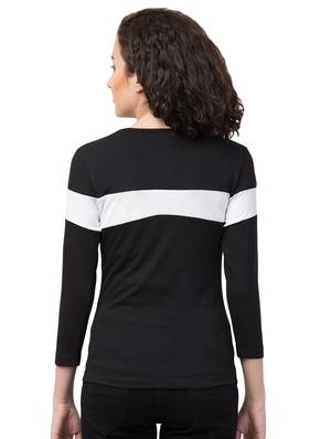 round neck color block tee - 16422816 - Standard Image - 3