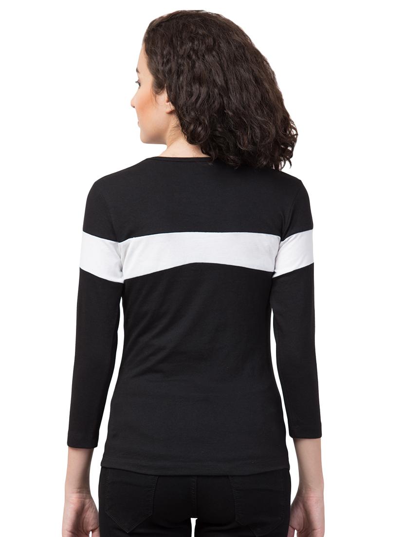 round neck color block tee - 16422816 - Zoom Image - 3
