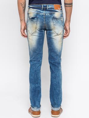 blue heavy washed ripped denim jeans - 16423929 - Standard Image - 3