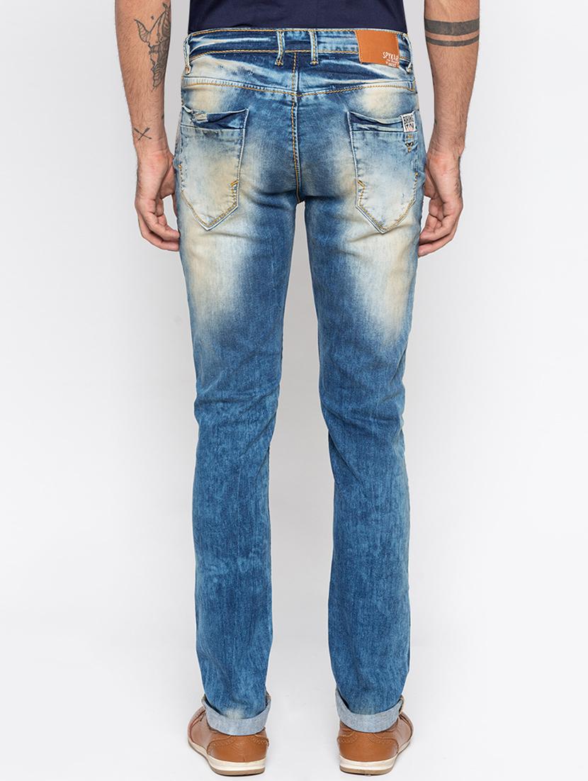 blue heavy washed ripped denim jeans - 16423929 - Zoom Image - 3
