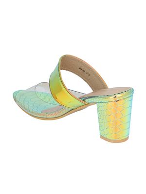 metallic slip on sandals - 16423984 - Standard Image - 3