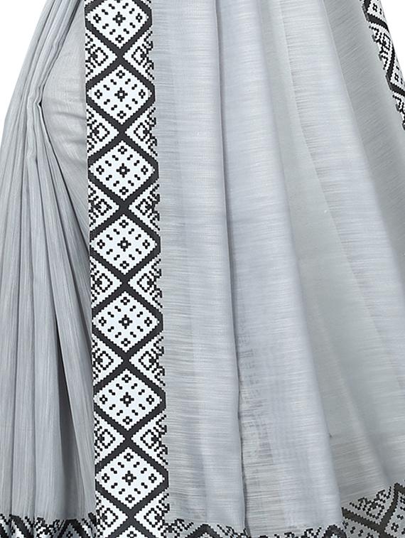 Bordered bhagalpuri saree with blouse - 16424418 - Zoom Image - 3