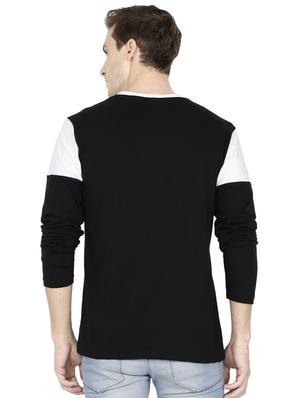 black color block t-shirt - 16425091 - Standard Image - 3