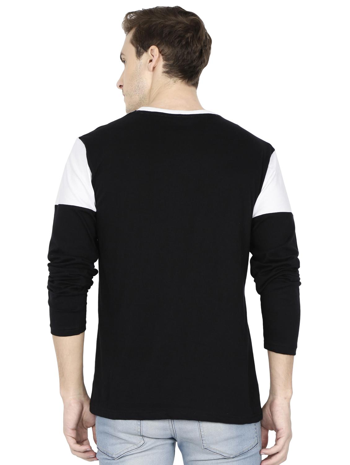 black color block t-shirt - 16425091 - Zoom Image - 3