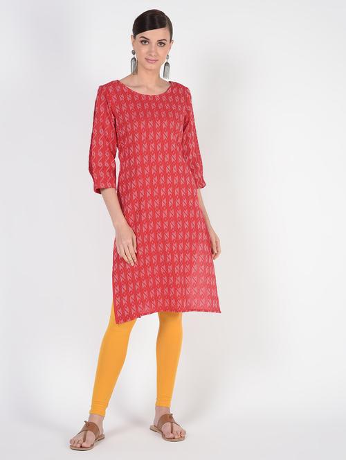 kaantha detail straight kurta - 16425361 - Standard Image - 1