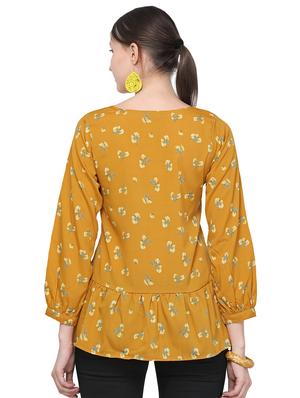 V-neck gathered floral top - 16425393 - Standard Image - 3