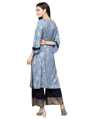 printed kurta palazzo set - 16428068 - Standard Image - 3