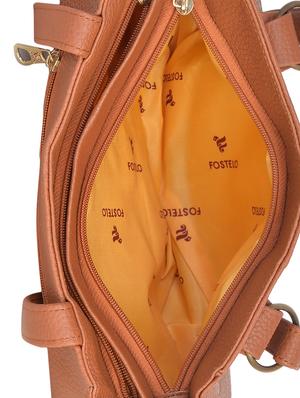 tan leatherette (pu) regular handbag - 16428283 - Standard Image - 3