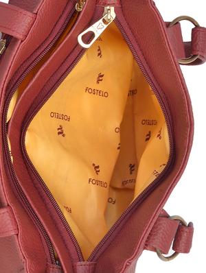 brown leatherette (pu) regular handbag - 16428286 - Standard Image - 3