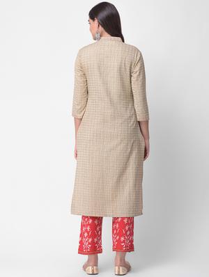 embroidered kurta pant set - 16428350 - Standard Image - 3