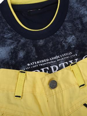 yellow cotton shorts set - 16428360 - Standard Image - 3