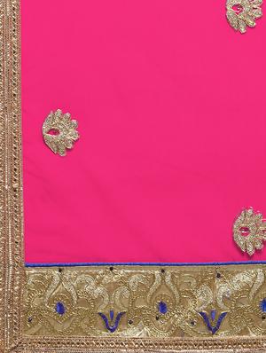 Embroidered contrast lehenga - 16428605 - Standard Image - 6