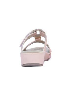 pink leatherette slip on sandals - 16429078 - Standard Image - 3