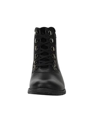 People black leatherette high ankle boots - 16429230 - Standard Image - 3