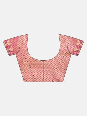 self-design banarasi saree with blouse - 16430674 - Standard Image - 3