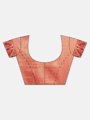 self-design banarasi saree with blouse - 16430675 - Standard Image - 3
