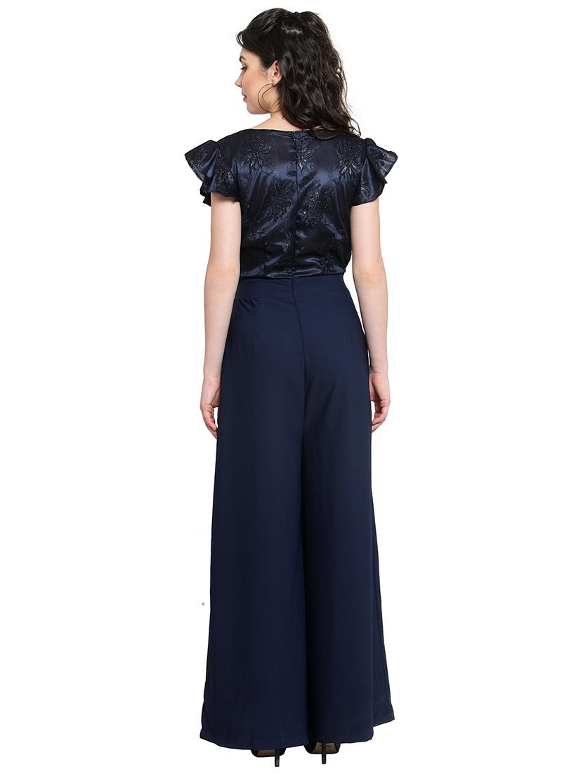 tie knot full leg jumpsuit - 16430956 - Zoom Image - 3