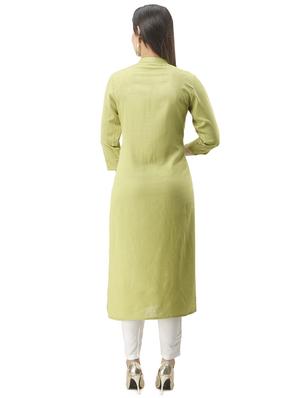 embroidered straight kurta - 16432337 - Standard Image - 3