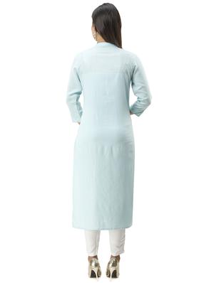 embroidered straight kurta - 16432346 - Standard Image - 3