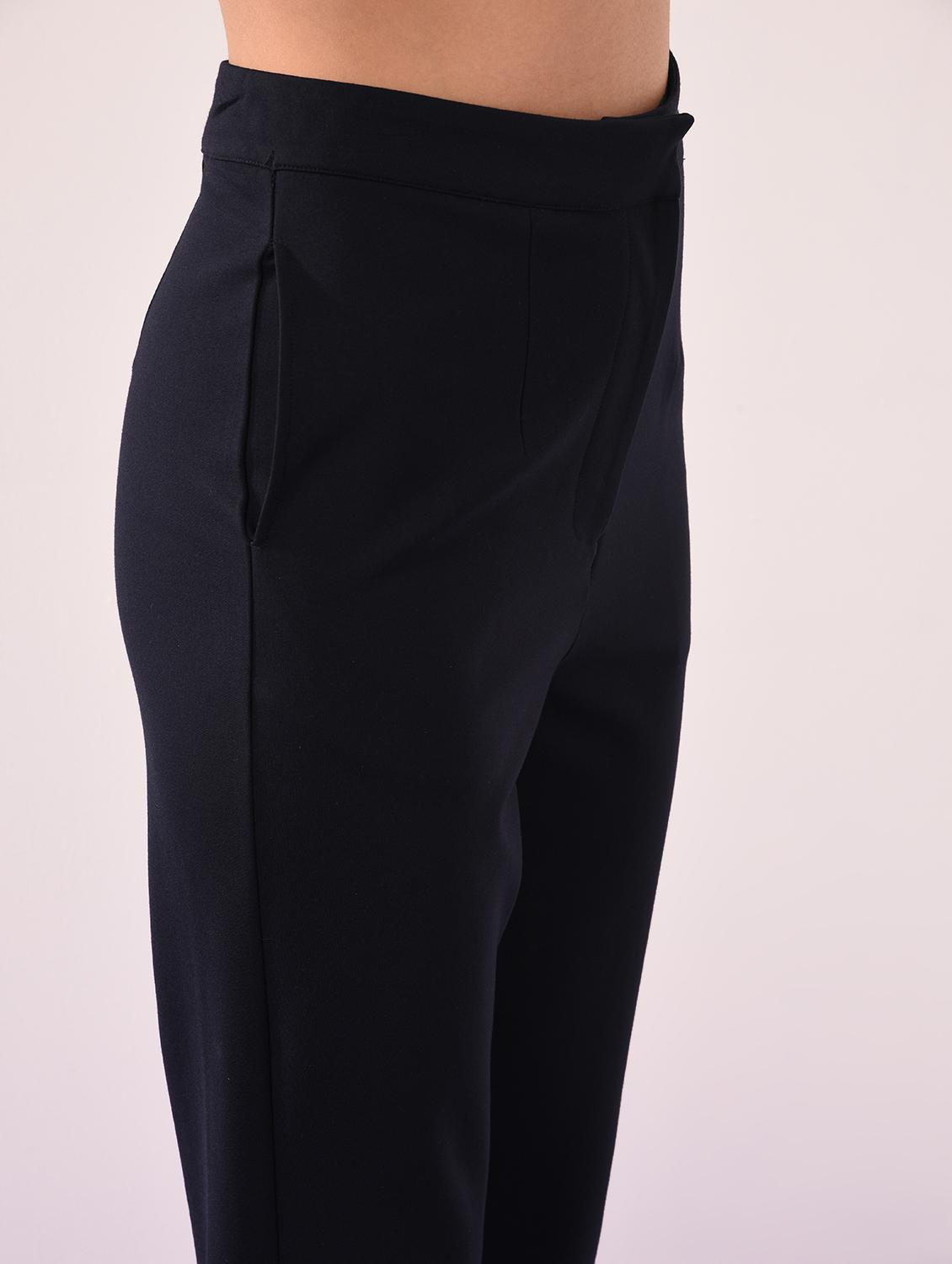 pocket detail flat front trousers - 16433519 - Zoom Image - 3