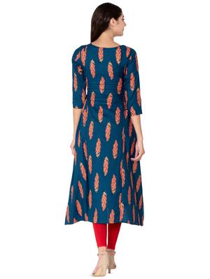 floral printed a-line kurta - 16433552 - Standard Image - 3
