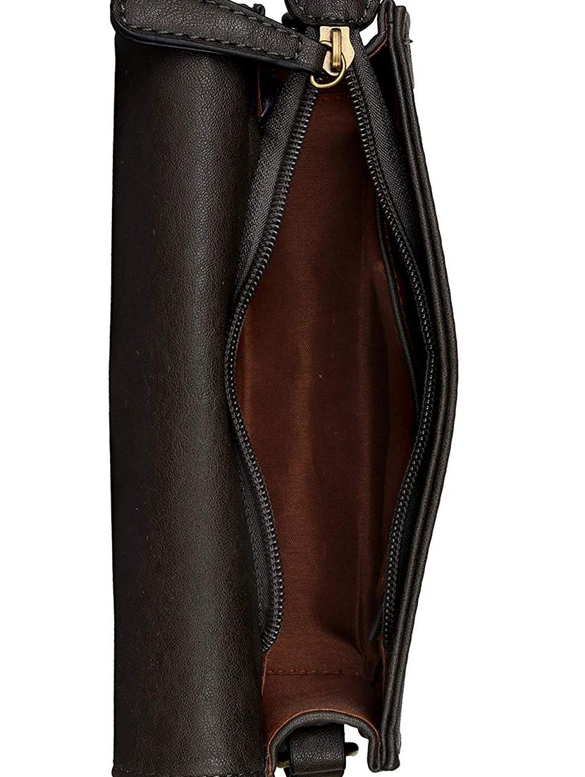 black leather regular sling bag - 16434311 - Zoom Image - 3