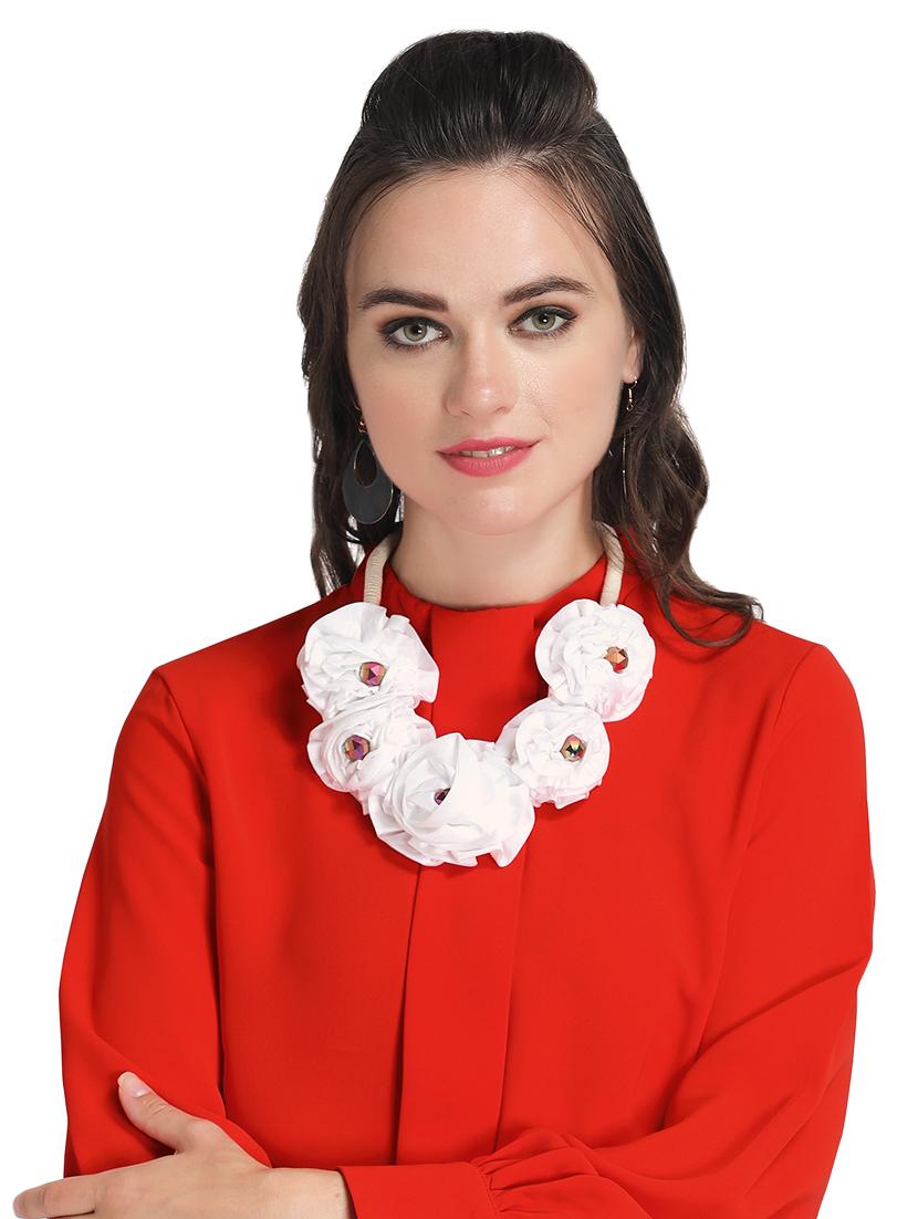 white satin short necklace - 16434574 - Zoom Image - 3