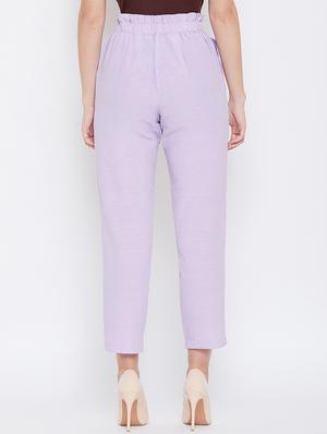 paper-bag waist pleated trouser - 16435655 - Standard Image - 3