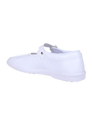 white leatherette ballerinas - 16435756 - Standard Image - 3