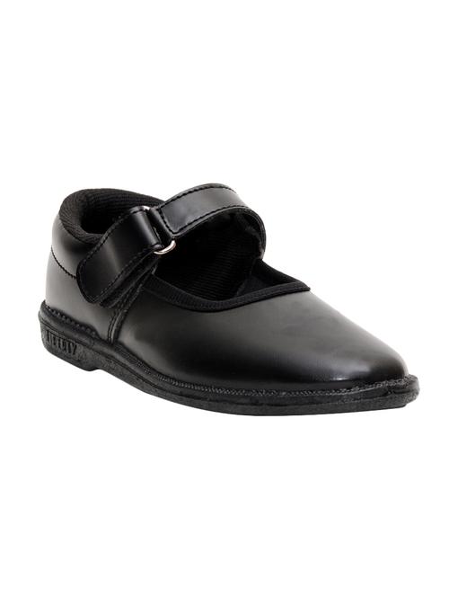 black leatherette ballerinas - 16435759 - Standard Image - 1