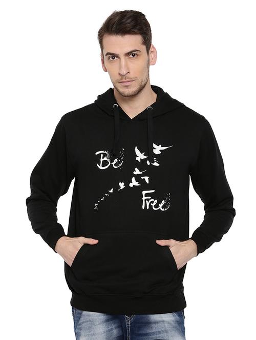 black chest print sweatshirt - 16435780 - Standard Image - 1
