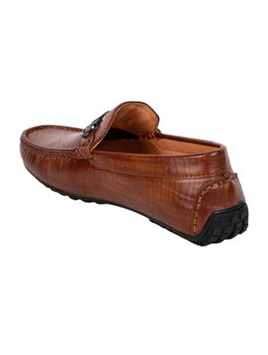 duke tan leatherette slip on loafers - 16436771 - Standard Image - 3