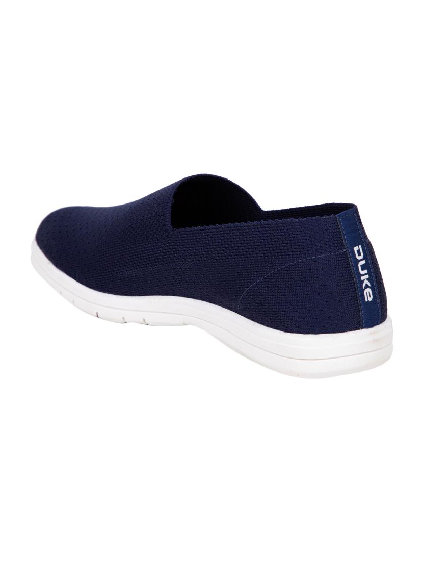 duke navy blue fabric slipons - 16436806 - Zoom Image - 3