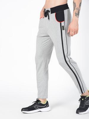 grey side striped full length track pant - 16437959 - Standard Image - 3