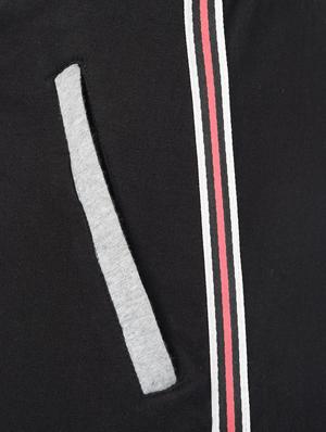 black side striped full length track pant - 16437961 - Standard Image - 6