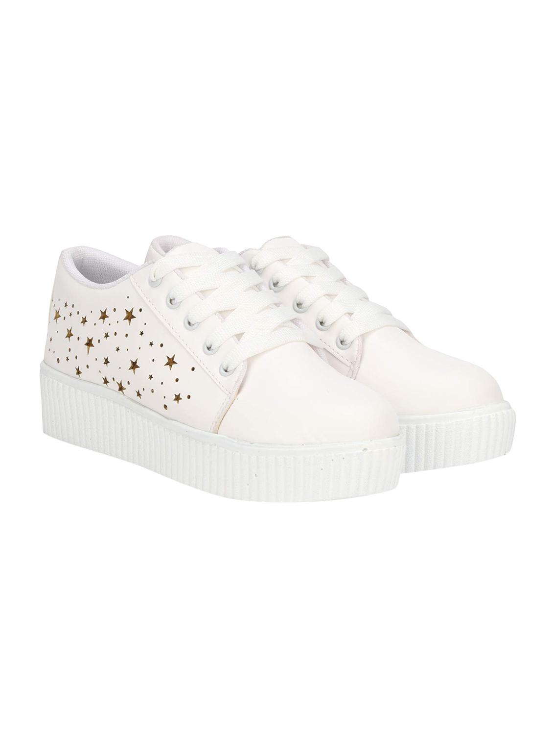white lace-up sneakers - 16438068 - Zoom Image - 3