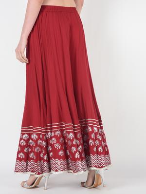block printed flared palazzo - 16438493 - Standard Image - 3