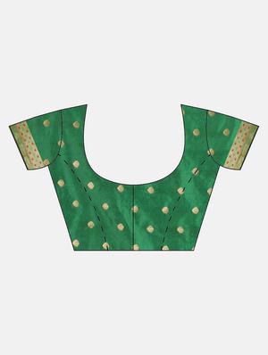 ethnic zari motif woven saree with blouse - 16439108 - Standard Image - 3