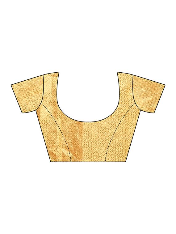 floral motifs embellished saree with blouse - 16440308 - Zoom Image - 3