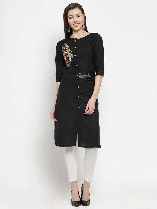 embroidered straight kurta - 16440942 - Very Small Image - 1