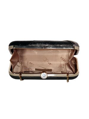 black leatherette (pu) box clutch - 16440957 - Standard Image - 3