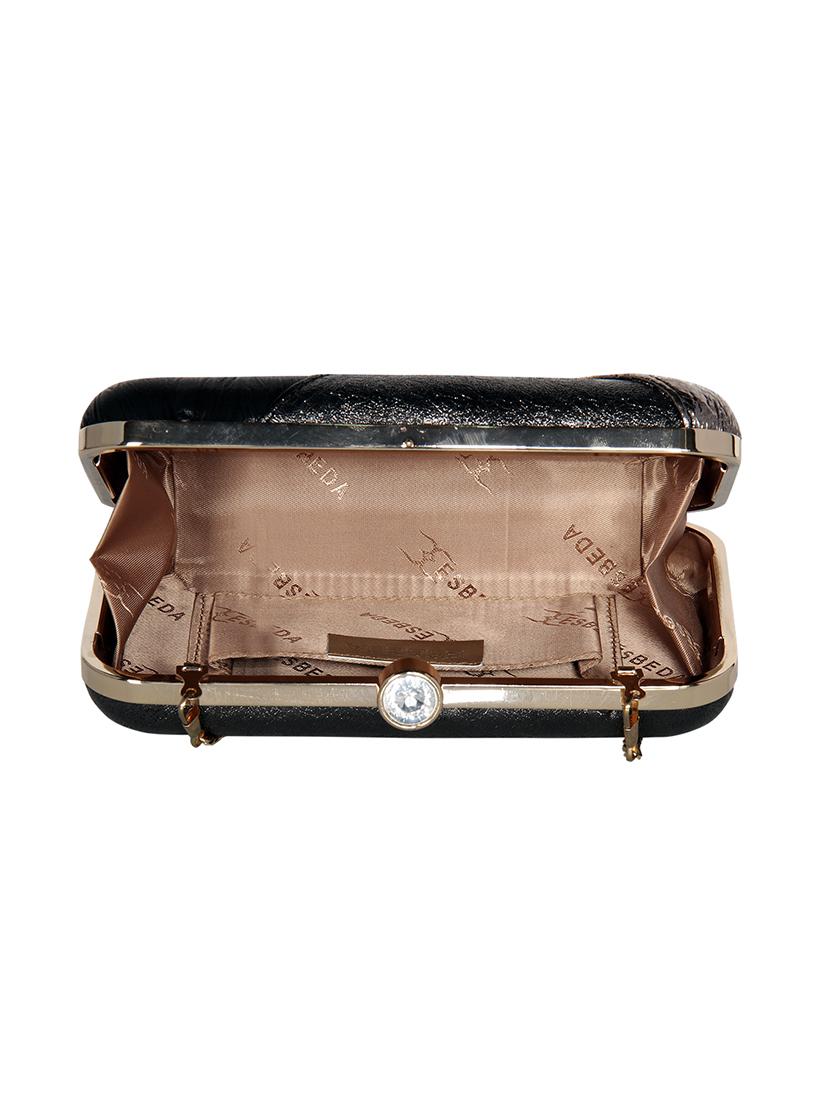 black leatherette (pu) box clutch - 16440957 - Zoom Image - 3