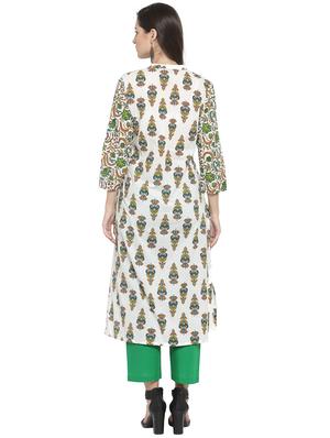 digital printed straight kurta - 16441171 - Standard Image - 3