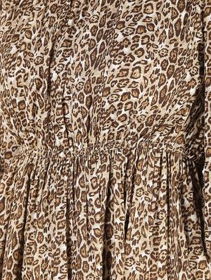 off shoulder animal printed maxi dress - 16441240 - Standard Image - 6