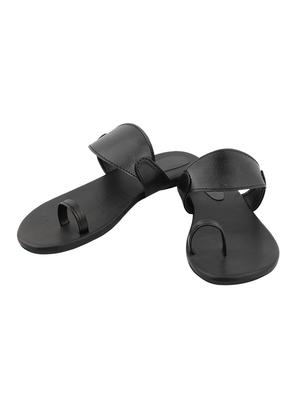 black one toe sandals - 16441553 - Standard Image - 3