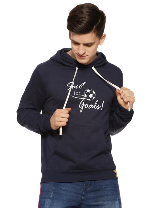 blue typographic chest print sweatshirt - 16442821 - Standard Image - 1